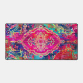 Perzisch tapijt Neon kleuren Bureaumat (Voorkant)