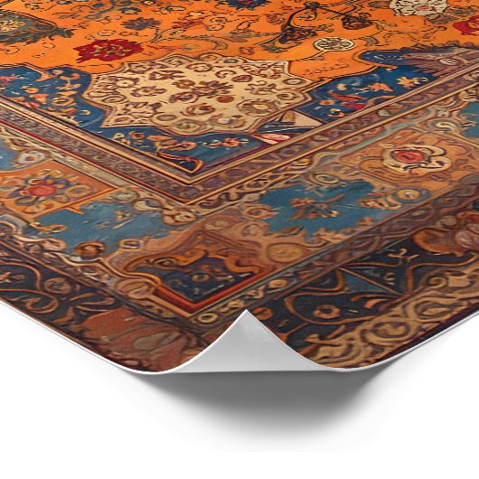 Perzisch tapijt of digitale kunstwerk poster (Hoek)