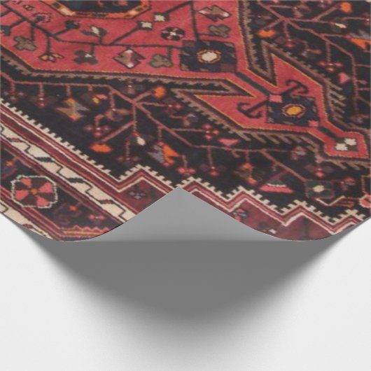 Perzisch tapijt oosterse accent  Turks retro Cadeaupapier (Hoek)