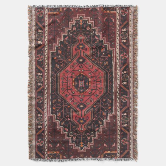 Perzisch tapijt oosterse accent  Turks retro Deken (Voorkant Verticaal)