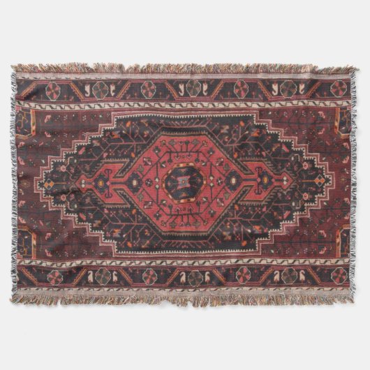 Perzisch tapijt oosterse accent  Turks retro Deken (Voorkant)