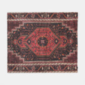 Perzisch tapijt oosterse accent  Turks retro Fleece Deken (Voorkant (Horizontaal))