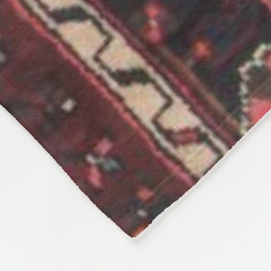 Perzisch tapijt oosterse accent  Turks retro Fleece Deken (Hoek)