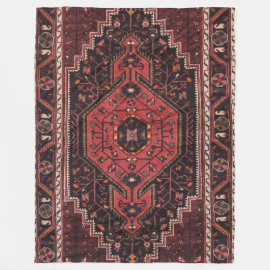 Perzisch tapijt oosterse accent  Turks retro Fleece Deken (Voorkant)