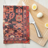 Perzisch tapijt oosterse accent  Turks retro Theedoek (Quarter Fold)