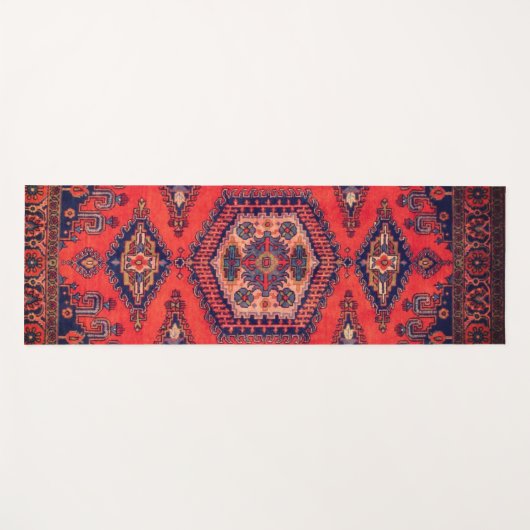 Perzisch tapijt oosterse accent  Turks retro Yogamat (Voorkant (horizontaal))