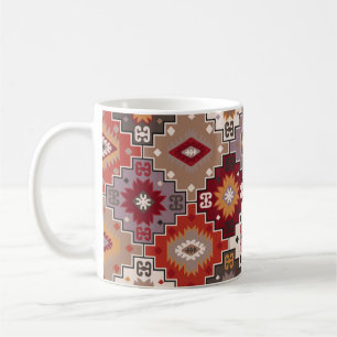 Perzisch tapijt origineel ontwerp, tribale textuur koffiemok