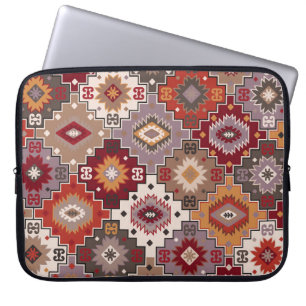 Perzisch tapijt origineel ontwerp, tribale textuur laptop sleeve