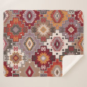 Perzisch tapijt origineel ontwerp, tribale textuur sherpa deken (Voorkant (horizontaal))