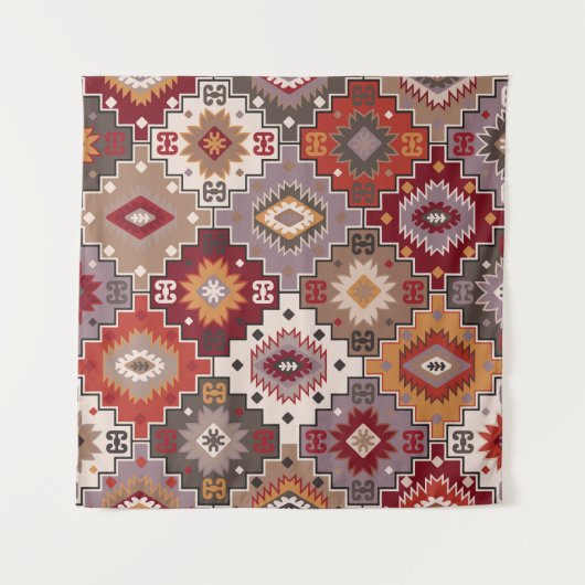 Perzisch tapijt origineel ontwerp, tribale textuur wandkleed (Voorkant)