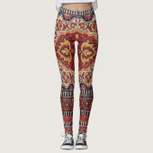  Perzisch tapijt vet kleuren Leggings (Voorkant)