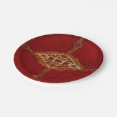 Perzisch tapijt - vetgedrukt ontwerp papieren bordje (Gekanteld)