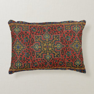 Perzisch Tapijt Vloerkleed Rood Blauw Klassiek Accent Kussen