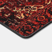 Perzisch tapijtontwerp in donkerrood bureaumat (Hoek)
