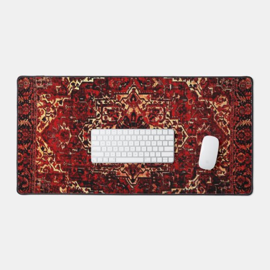 Perzisch tapijtontwerp in donkerrood bureaumat (Keyboard & Muis)