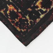 Perzisch tapijtontwerp in roos gekleurd veld fleece deken (Hoek)