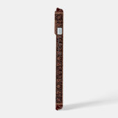 Perzisch tapijtontwerpprint rode geometrische patr iPhone 15 case (Linkerkant)