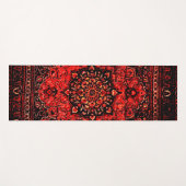 Perzisch tapijtpatroon in roos gekleurd veld yogamat (Voorkant (horizontaal))