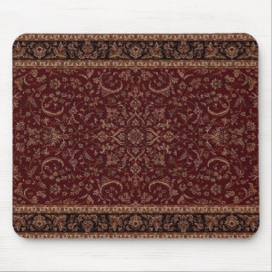 Perzisch tapijtpatroon print ontwerp erfgoed rood muismat