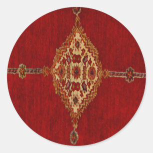Perzisch tapijtpatroon ronde sticker