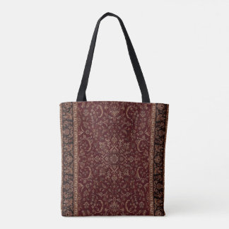Perzisch tapijtprintontwerp rood erfgoed tote bag