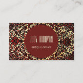 Perzisch tapijtschildpad — antiek dealer visitekaartje (Voorkant)