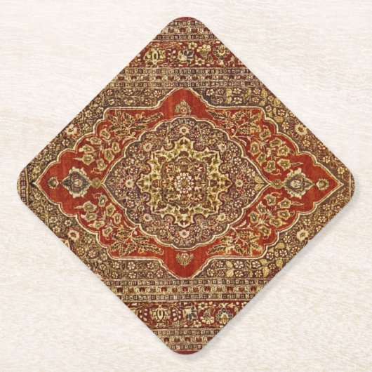 Perzisch tapijtuiterlijk - Tabris Kartonnen Onderzetters (Voorkant)