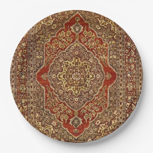 Perzisch tapijtuiterlijk - Tabris Papieren Bordje (Voorkant)