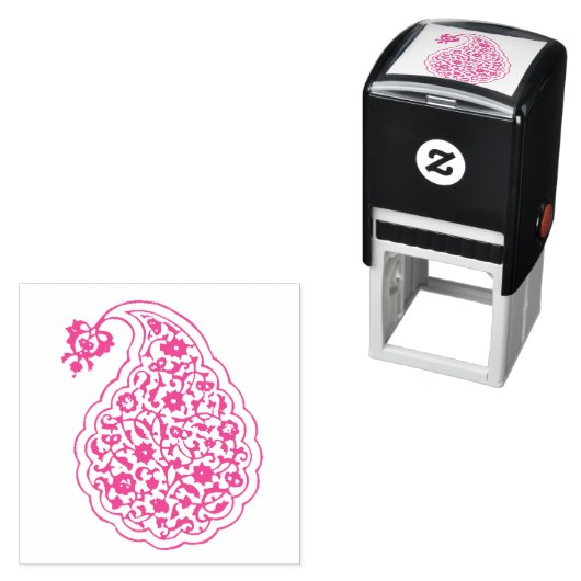 Perzisch tegel paisley motief  zelfinktende stempel (In situ)