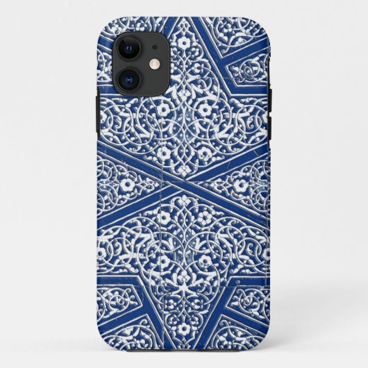 Perzisch tegelpatroon - kobalt blauw en wit Case-Mate iPhone case (Achterkant)