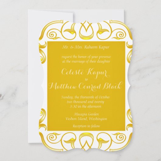 Perzisch Turks Arabisch Marokkaans huwelijk of par Kaart (Achterkant)