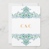 Perzisch Turks Arabisch Marokkaans huwelijk of par Kaart (Achterkant)