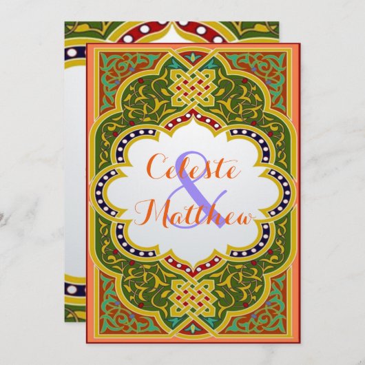 Perzisch Turks Arabisch Marokkaans huwelijk of par Kaart (Voorkant / Achterkant)