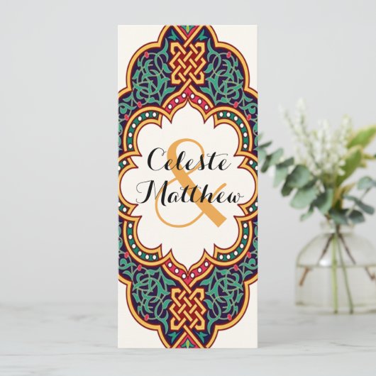 Perzisch Turks Arabisch Marokkaans huwelijk of par Kaart (Staand voorkant)