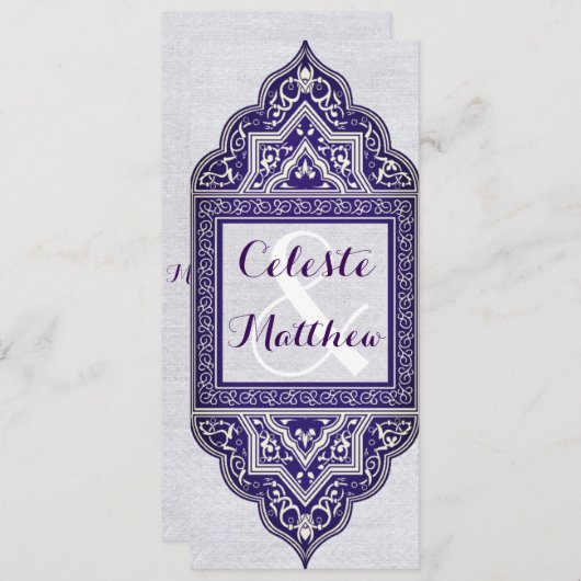 Perzisch Turks Arabisch Marokkaanse bruiloft of fe Kaart (Voorkant / Achterkant)