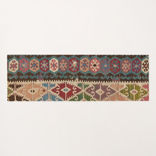 Perzisch Turks fluitpatroon Killim Yogamat (Achterkant (horizontaal))