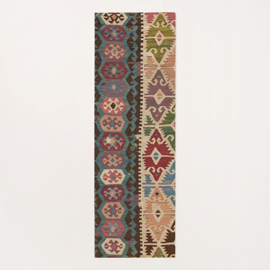 Perzisch Turks fluitpatroon Killim Yogamat (Achterkant)