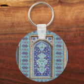 Perzisch uitgebreide, getild, muurontwerpsleutelri sleutelhanger (Voorkant)