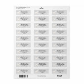 Perzisch Witte Kat Adres Etiket (Full Sheet)