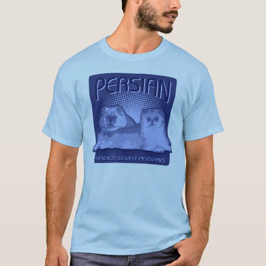 Perzisch - Zilver-geharde Perzikanen T-shirt (Voorkant)