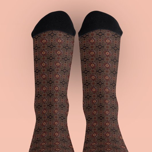 Perzisch zonniest heeft een etnisch patroon gehuld sokken