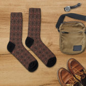 Perzisch zonniest heeft een etnisch patroon gehuld sokken