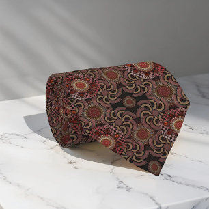 Perzisch zonniest heeft een etnisch patroon gehuld stropdas