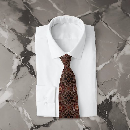 Perzisch zonniest heeft een etnisch patroon gehuld stropdas