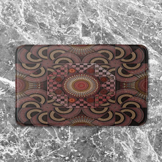 Perzisch zonniest omgevormd etnische halve cirkel  badmat