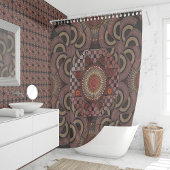 Perzisch zonniest omgevormd etnische halve cirkel  douchegordijn