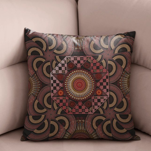 Perzisch zonniest omgevormd etnische halve cirkel  kussen (Creator heeft geüpload)