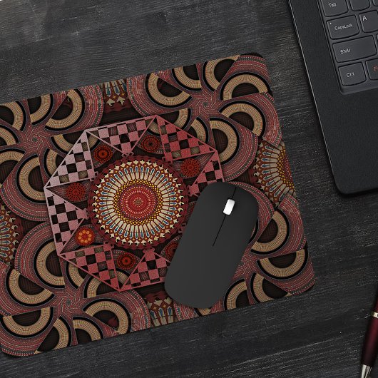 Perzisch zonniest omgevormd etnische halve cirkel muismat