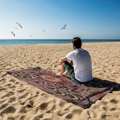 Perzisch zonniest omgevormd etnische halve cirkel strandlaken