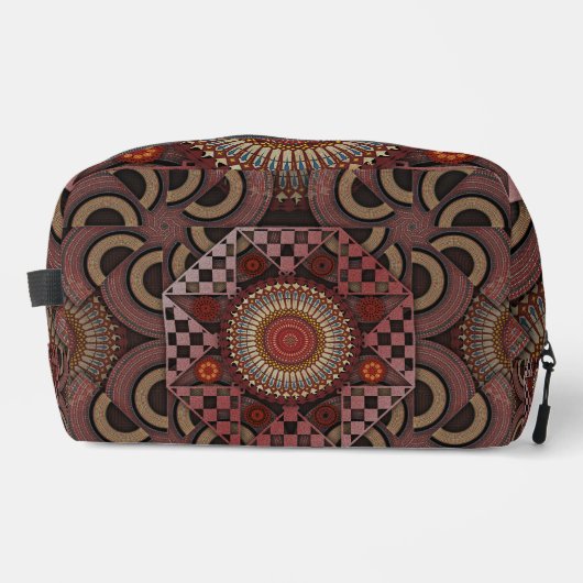 Perzisch zonniest omgevormd etnische halve cirkel  toilettasje (Voorkant)